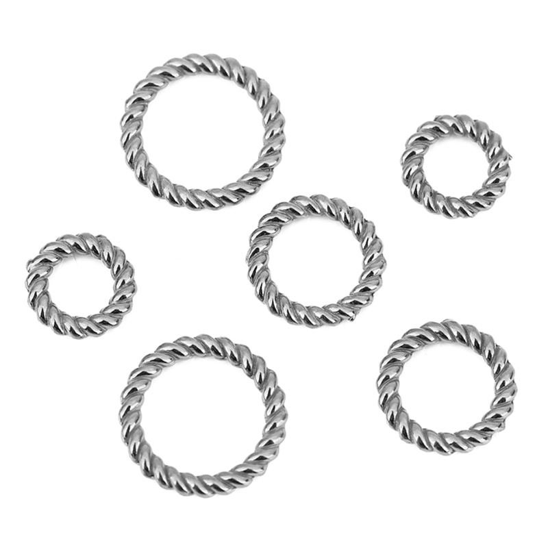 10pcs PVD Never Fade Stainless - Jewelry Making Closed Jump Rings ulasan dan harga