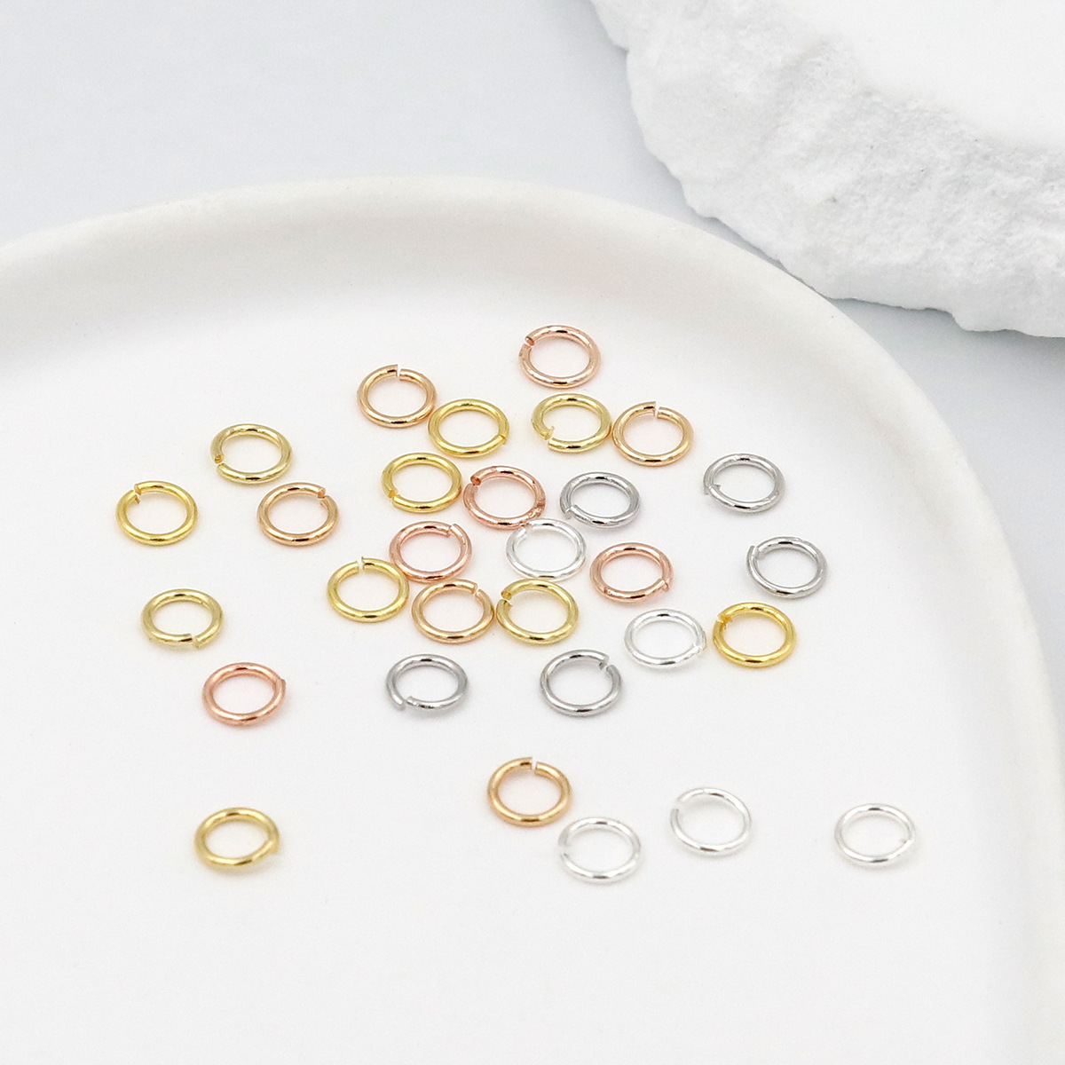 A Pack 925 Silver Open Jump Ri - Jewelry Making Closed Jump Rings ulasan dan harga