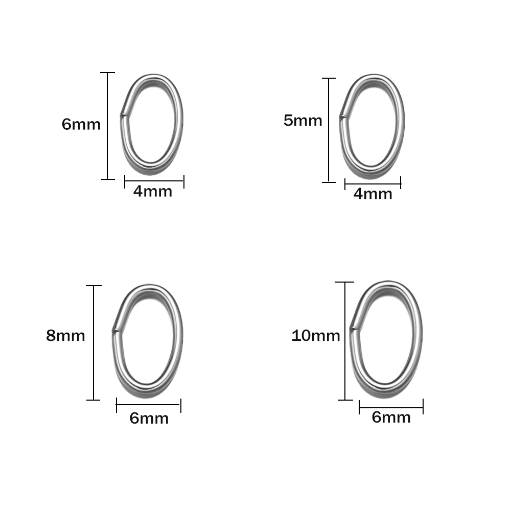 50pcs 3 Colors Stainless Steel - Jewelry Making Closed Jump Rings ulasan dan harga