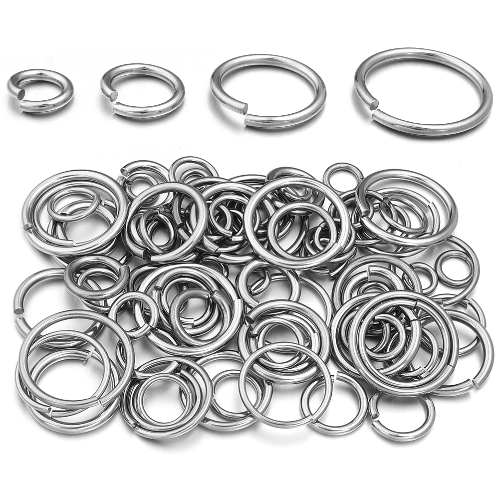 20pcs/lot Stainless Steel Open - Jewelry Making Closed Jump Rings ulasan dan harga