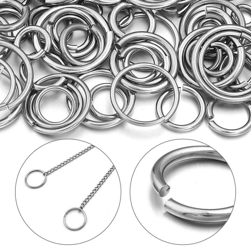 20pcs/lot Stainless Steel Open - Jewelry Making Closed Jump Rings ulasan dan harga