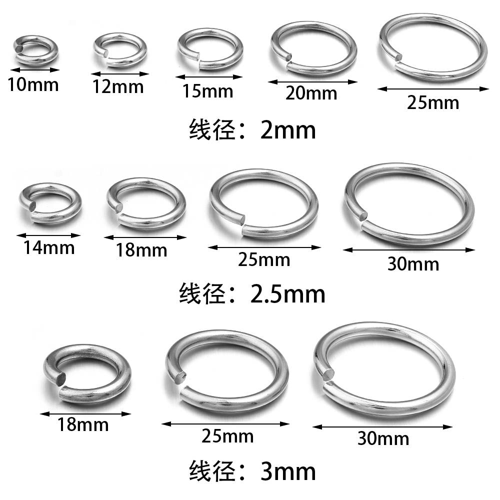 20pcs/lot Stainless Steel Open - Jewelry Making Closed Jump Rings ulasan dan harga