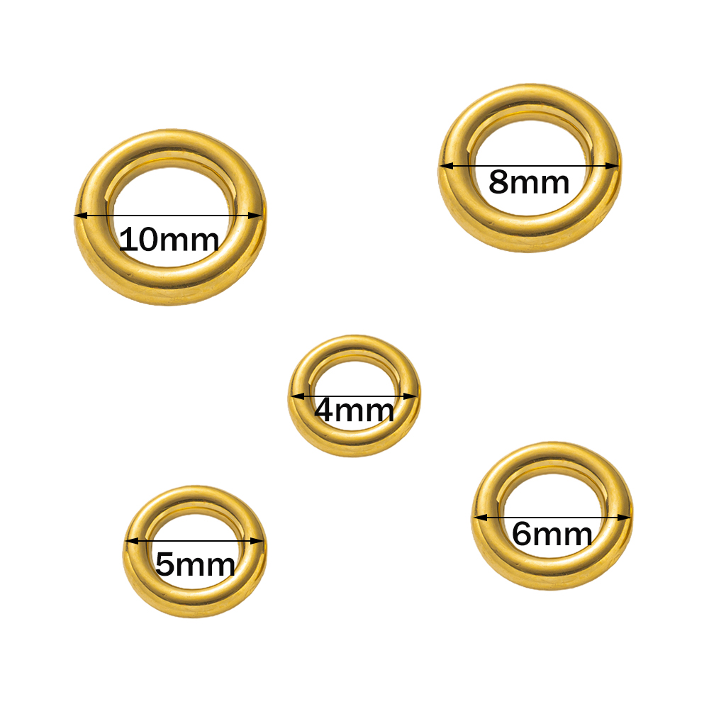 10pcs Stainless Steel Gold O R - Jewelry Making Closed Jump Rings ulasan dan harga