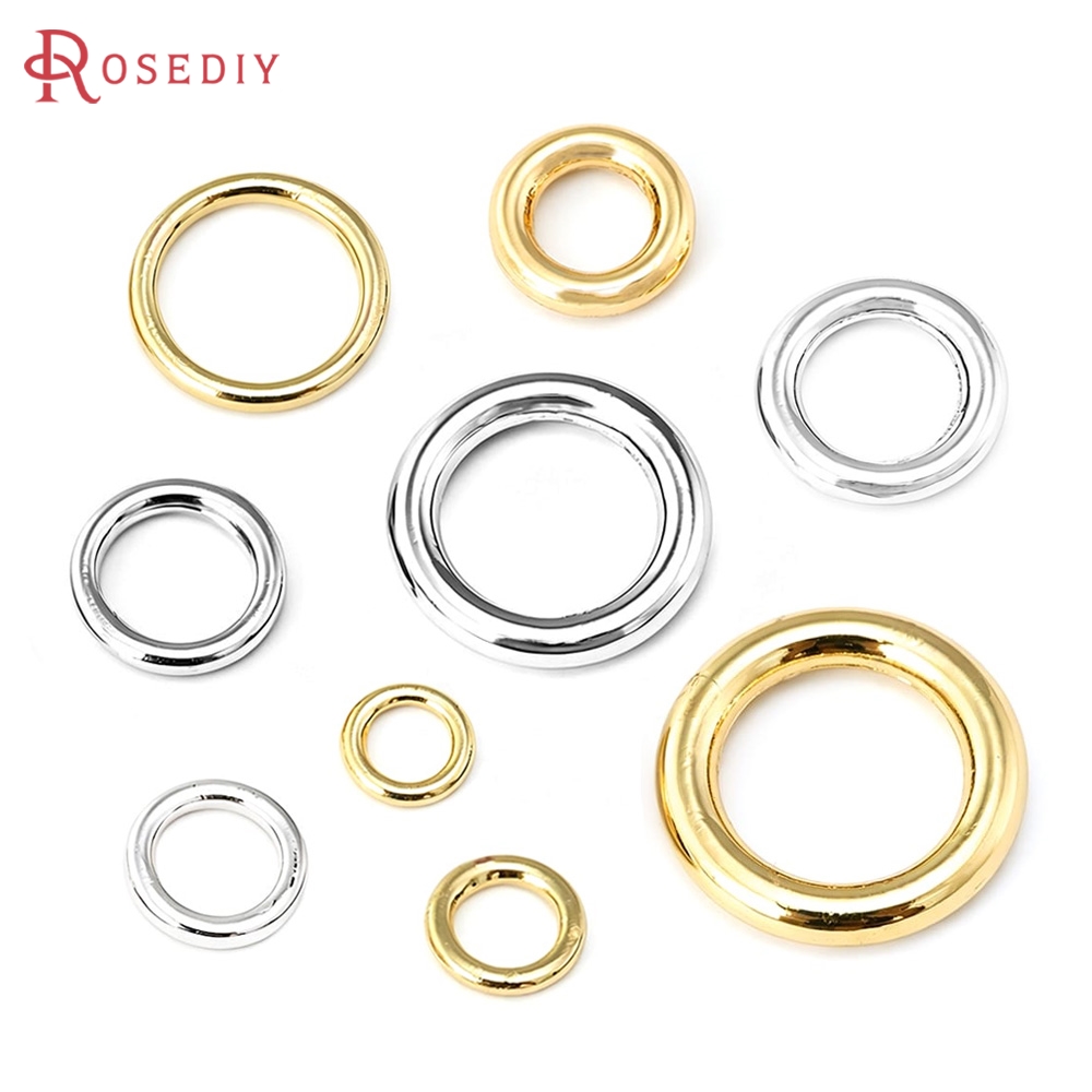 4~14.5MM 18K Gold Color Brass  - Jewelry Making Closed Jump Rings ulasan dan harga