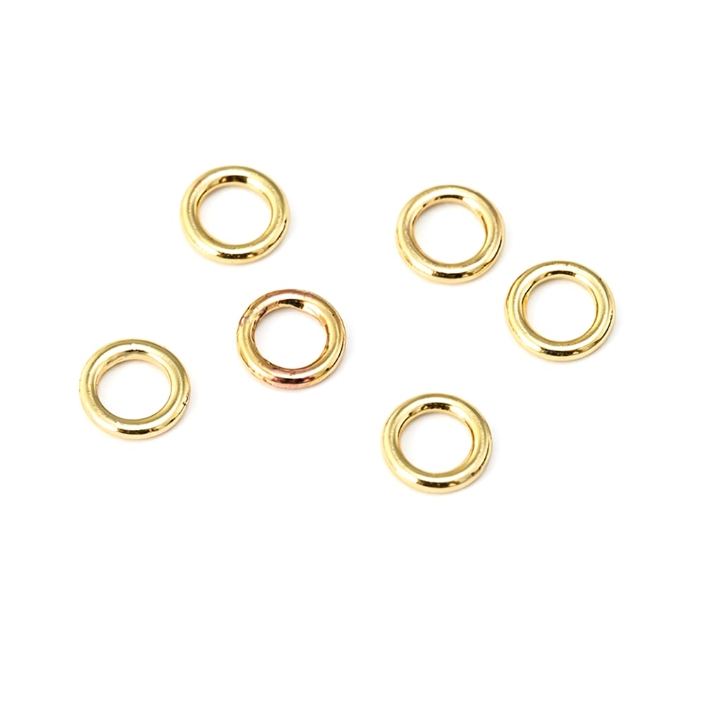 4~14.5MM 18K Gold Color Brass  - Jewelry Making Closed Jump Rings ulasan dan harga