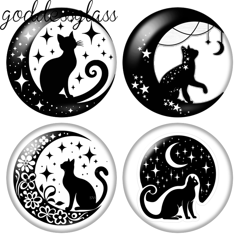 Moon&Star Black Cat Cute Drawi - Jewelry Making Drawing ulasan dan harga