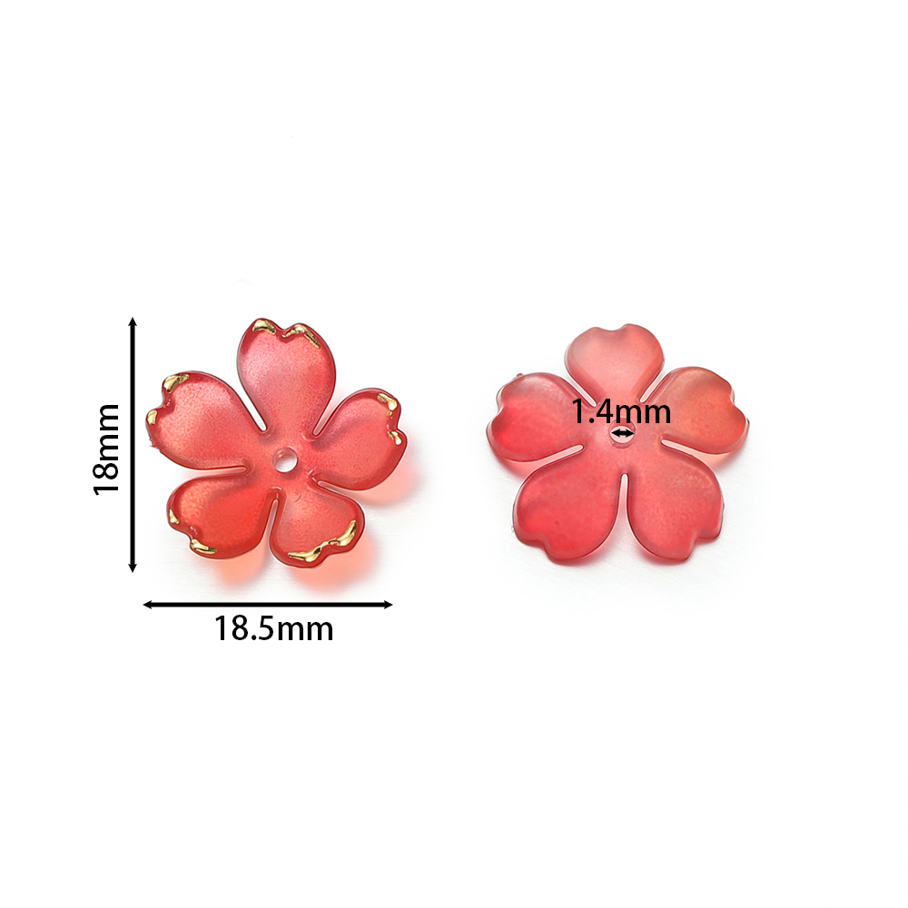 50pcs Cherry Blossoms Acrylic  - Jewelry Making Japan ulasan dan harga