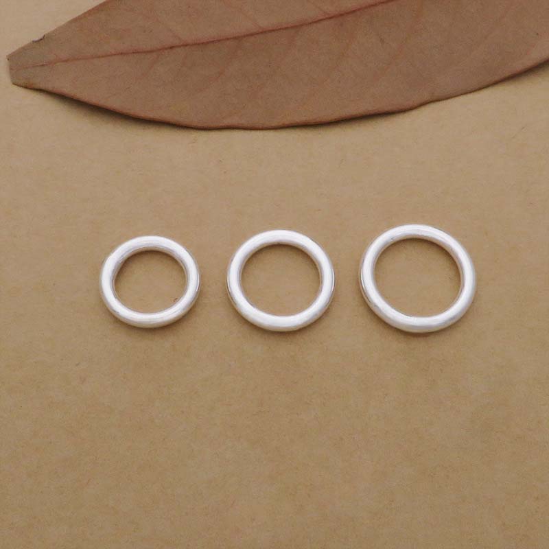 10pcs Genuine Real Pure Solid  - Jewelry Making Closed Jump Rings ulasan dan harga