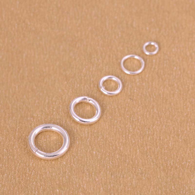 10pcs Genuine Real Pure Solid  - Jewelry Making Closed Jump Rings ulasan dan harga