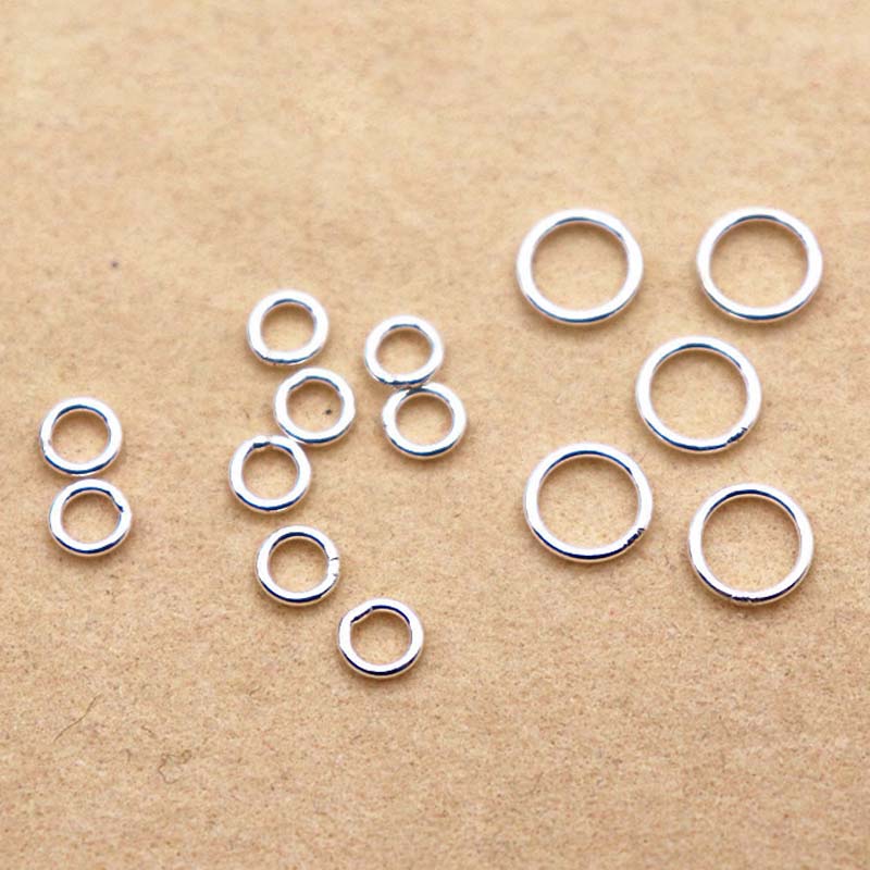 10pcs Genuine Real Pure Solid  - Jewelry Making Closed Jump Rings ulasan dan harga