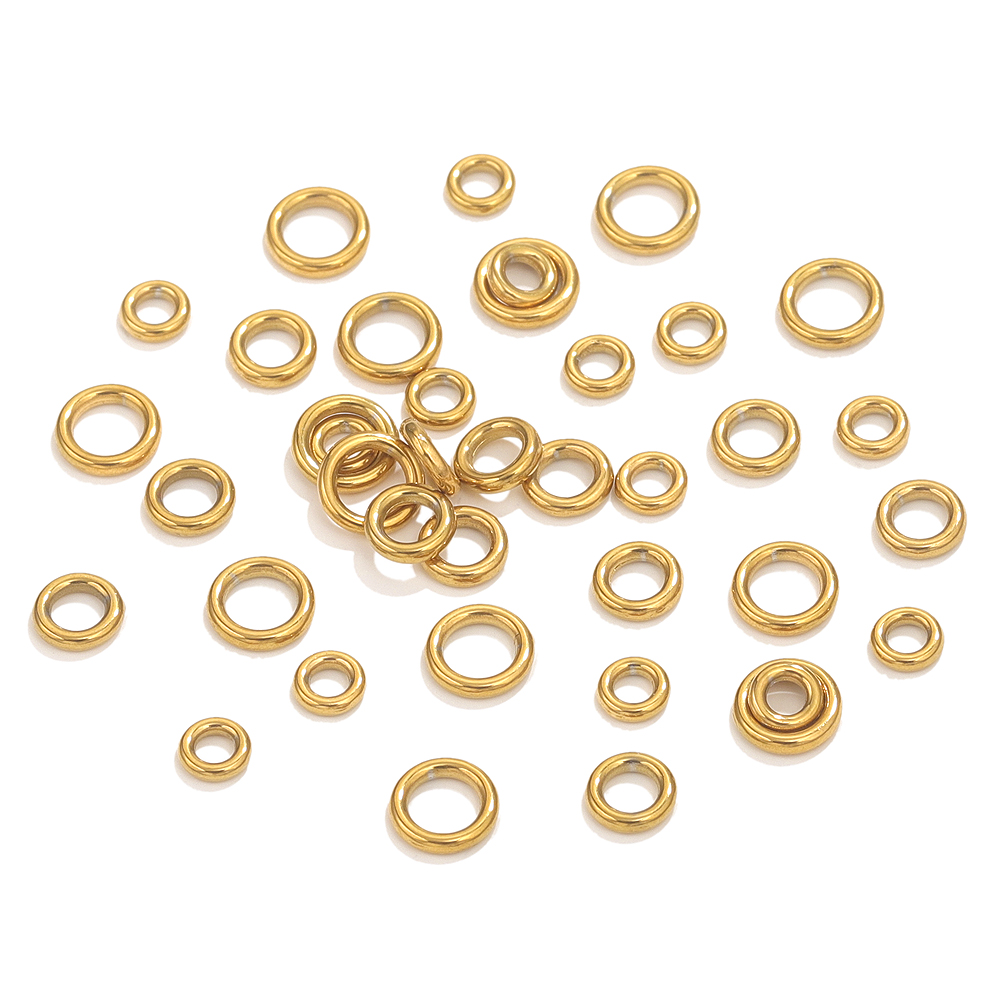 50pcs Stainless Steel O Ring G - Jewelry Making Closed Jump Rings ulasan dan harga