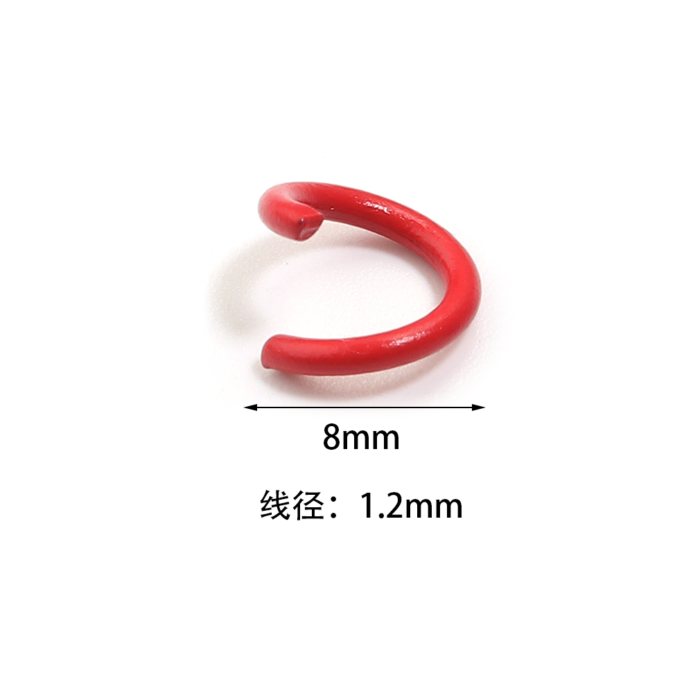 200pcs 8mm Metal Iron Colorful - Jewelry Making Closed Jump Rings ulasan dan harga
