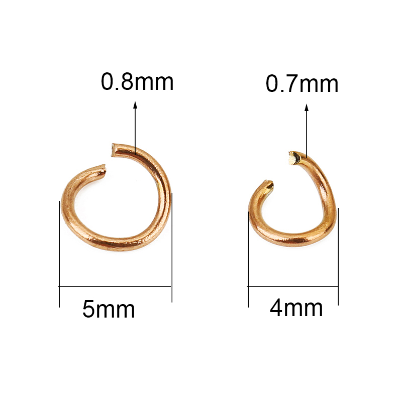 100pcs Rose Gold Plated Stainl - Jewelry Making Closed Jump Rings ulasan dan harga
