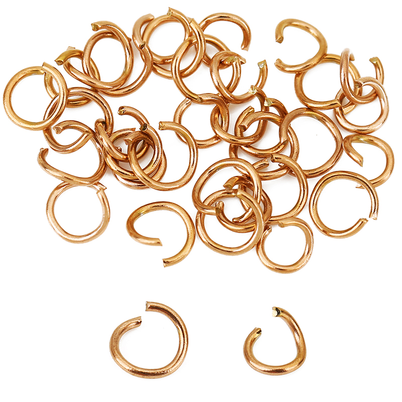 100pcs Rose Gold Plated Stainl - Jewelry Making Closed Jump Rings ulasan dan harga