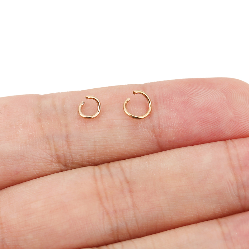 100pcs Rose Gold Plated Stainl - Jewelry Making Closed Jump Rings ulasan dan harga