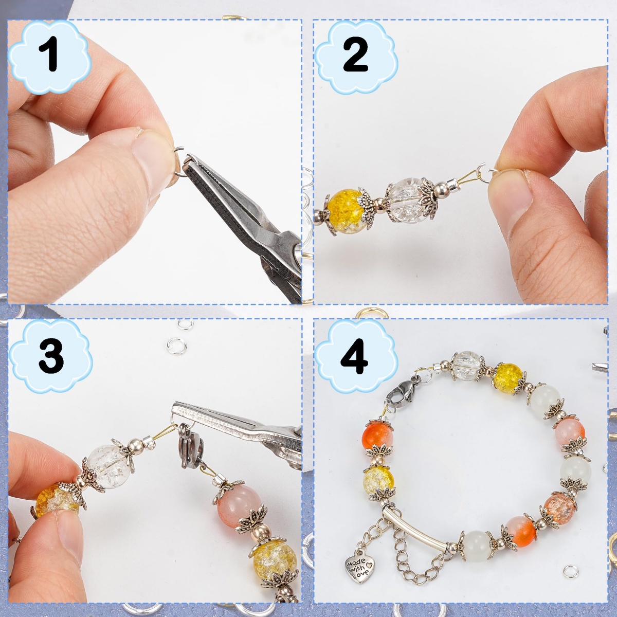 Iron Open Jump Rings Connector - Jewelry Making Closed Jump Rings ulasan dan harga